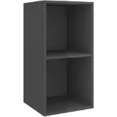 The Living Store TV-Wandschrank Hochglanz-Grau 37x37x72 cm Holzwerkstoff