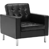 The Living Store Sessel Schwarz Kunstleder
