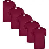 James & nicholson Basic T-Shirt Man 150 JN797 Gr. 3XL wine