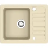 The Living Store Granitspüle Einzelbecken Beige