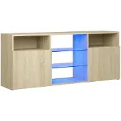 The Living Store TV-Schrank mit LED-Leuchten Sonoma-Eiche 120x30x50 cm