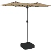 The Living Store Doppelsonnenschirm Taupe 316x240 cm