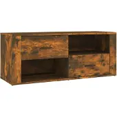 The Living Store TV-Schrank Räuchereiche 100x35x40 cm Holzwerkstoff