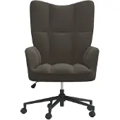 The Living Store Relaxsessel Dunkelgrau Samt
