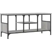 The Living Store TV-Schrank Grau Sonoma 100x35x45 cm Holzwerkstoff & Eisen