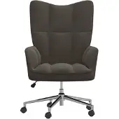 The Living Store Relaxsessel Dunkelgrau Samt