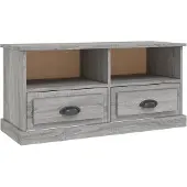 The Living Store TV-Schrank Grau Sonoma 93x35,5x45 cm Holzwerkstoff