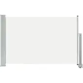 The Living Store Ausziehbare Seitenmarkise 60×300 cm Creme
