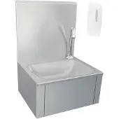 The Living Store Handwaschbecken mit Wasserhahn und Seifenspender Edelstahl
