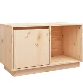 The Living Store TV-Schrank 74x35x44 cm Massivholz Kiefer