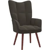 The Living Store Relaxsessel Dunkelgrau Samt