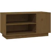 The Living Store TV-Schrank Honigbraun 80x35x40,5 cm Massivholz Kiefer