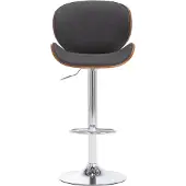 The Living Store Barhocker Grau Stoff