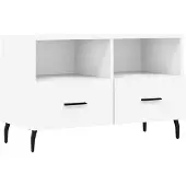 The Living Store TV-Schrank Weiß 80x36x50 cm Holzwerkstoff