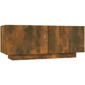 The Living Store TV-Schrank Räuchereiche 100x35x40 cm Holzwerkstoff