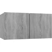 The Living Store TV-Wandschrank Grau Sonoma 60x30x30 cm Holzwerkstoff