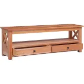 The Living Store TV-Schrank 115x30x40 cm Massivholz Mahagoni