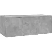 The Living Store TV-Schrank Betongrau 80x34x30 cm Holzwerkstoff