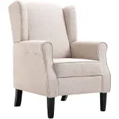 The Living Store Sessel Beige Stoff