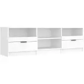 The Living Store TV-Schrank Weiß 150x33,5x45 cm Holzwerkstoff