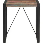 The Living Store Esstisch 70x70x75 cm Recyceltes Massivholz
