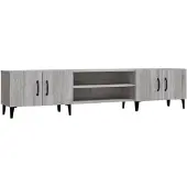 The Living Store TV-Schrank Grau Sonoma 180x31,5x40 cm Holzwerkstoff