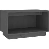 The Living Store TV-Schrank Grau 60x35x35 cm Massivholz Kiefer