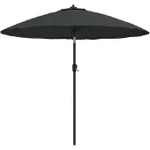 The Living Store Sonnenschirm mit Aluminium-Mast 270 cm Anthrazit