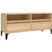 The Living Store TV-Schrank Sonoma-Eiche 100x34,5x44,5 cm Holzwerkstoff
