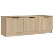 The Living Store TV-Schrank Sonoma-Eiche 102x35x36,5 cm Holzwerkstoff