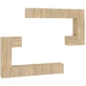 The Living Store TV-Wandschrank Sonoma-Eiche Holzwerkstoff