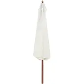 The Living Store Sonnenschirm mit Holzmast 350 cm Sandweiß
