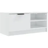 The Living Store TV-Schrank Hochglanz-Weiß 80x35x36,5 cm Holzwerkstoff