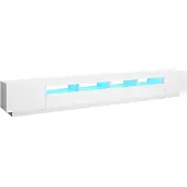 The Living Store TV-Schrank mit LED-Leuchten Weiß 300x35x40 cm