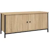 The Living Store TV-Schrank mit Türen Sonoma-Eiche 102x35x45 cm Holzwerkstoff