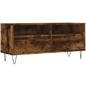 The Living Store TV-Schrank Räuchereiche 100x34,5x44,5 cm Holzwerkstoff