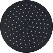 The Living Store Regenbrause Edelstahl 25 cm Rund Schwarz