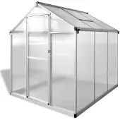 The Living Store Gewächshaus Verstärkt Aluminium 3,46 m³