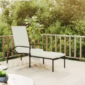 The Living Store Sonnenliege mit Fußhocker PE-Rattan Braun