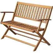 The Living Store Gartenbank 120 cm Massivholz Akazie