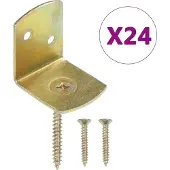 The Living Store Flechtzaunhalter 24 Stk. L-Form Verzinktes Metall