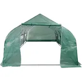 The Living Store Polytunnel Gewächshaus Begehbar & Mobil Stahlrahmen 18 m²