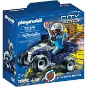 Playmobil City Action Polizei-Speed Quad, Polizei, 4 Jahr(e), Mehrfarbig, Kunststoff