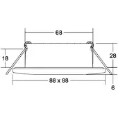 Brumberg Chooose LED-Einbaudownlight eckig, nickel