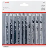 Bosch Stichsägeblatt-Set Wood, 10-teilig - 2607011169