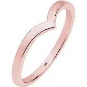 Elli Silberring "Ring V-Stacking Geo Trend Blogger 925 Sterling Silber" Gr. 58, rosa (rosegold), Fingerringe, Damen, 58, Silber 925 (Sterlingsilber), Silberring