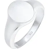 KUZZOI Siegelring "Ring Herren Siegelring Matt Basic Cool 925er Silber" Gr. 64, silber, Fingerringe, Herren, 64, ohne Stein, Silber 925 (Sterlingsilber), 10mm, Siegelring