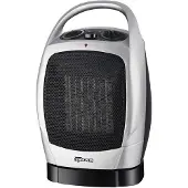 Detexpol Overige Merken Termozeta Oscillerende Keramische Ventilatorkachel 1500W Zilver/Zwart