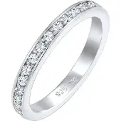 Elli Silberring "Ring Memoire Verlobung Kristalle 925 Silber" Gr. 56, weiß, Fingerringe, Damen, 56, Silber 925 (Sterlingsilber), Silberring