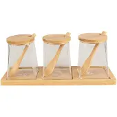 Clayre & Eef Vorratsglas 2er Set 7x7x10 cm Transparant Glas